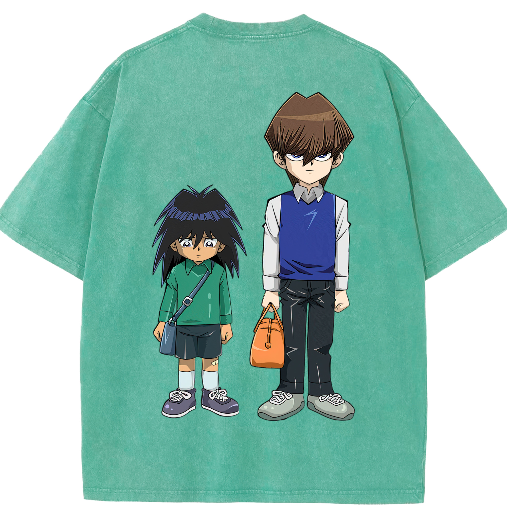 （画像用） 遊☆戯☆王 Yu-Gi-Oh! 綿100% ヴィンテージ風 半袖Tシャツ（背面プリント）